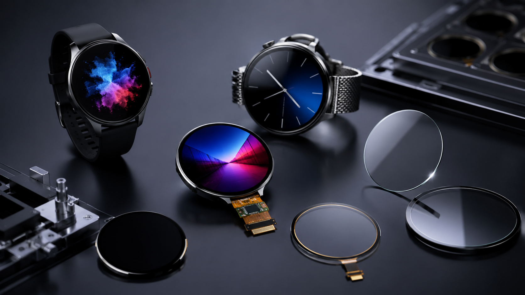 Round AMOLED Display Supplier | Smart Watch, Touch Panel, Custom Cover Glass