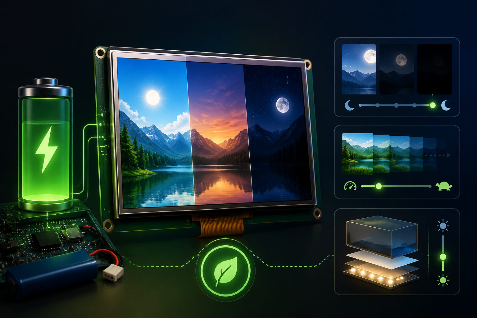 How to Reduce Display Module Power Consumption for Battery-Powered Devices | Sleep Modes, Refresh Rate, and Backlight Control