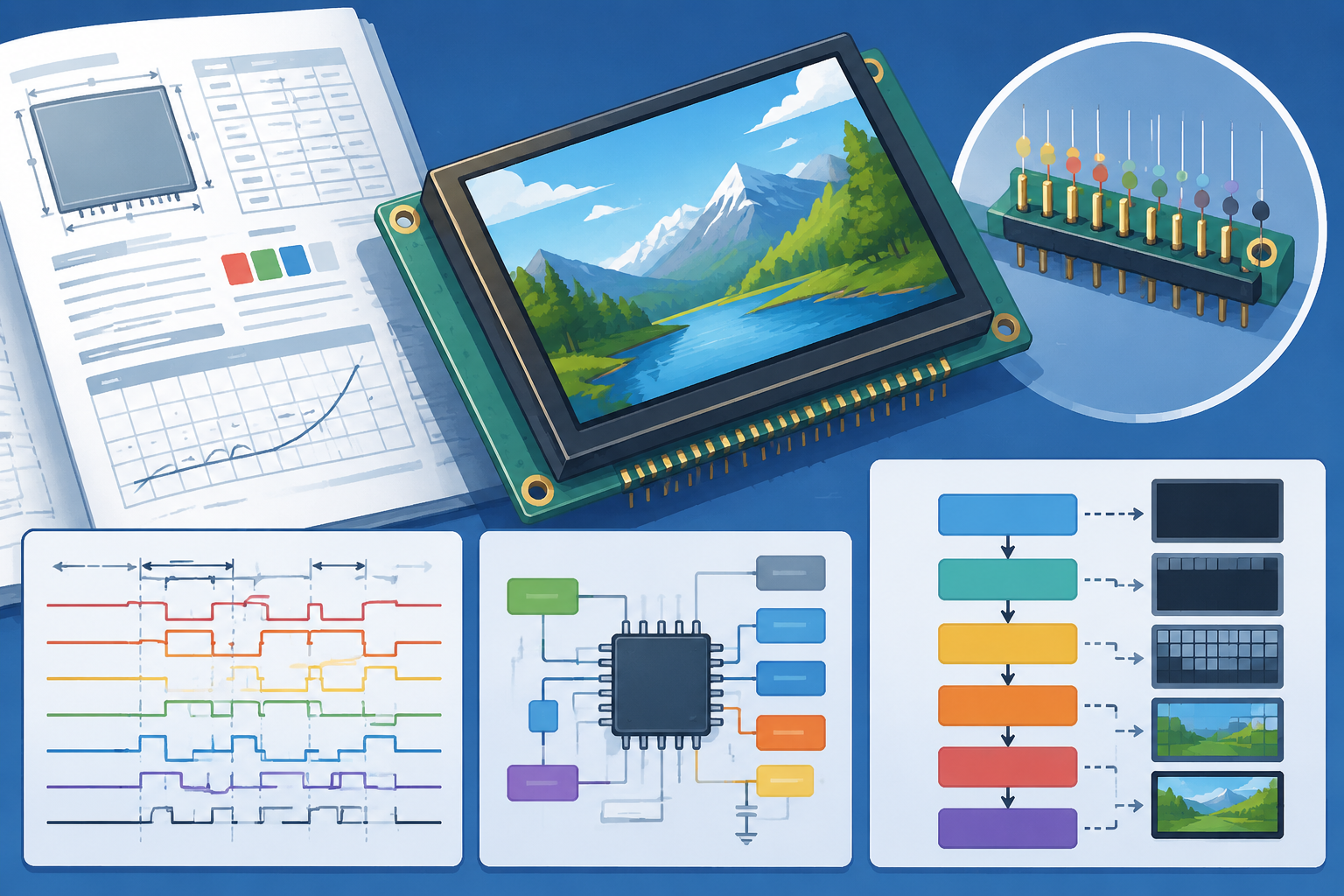 How to Read a TFT LCD Module Datasheet | Pinout, Timing Diagram, and Initialization Sequence Guide