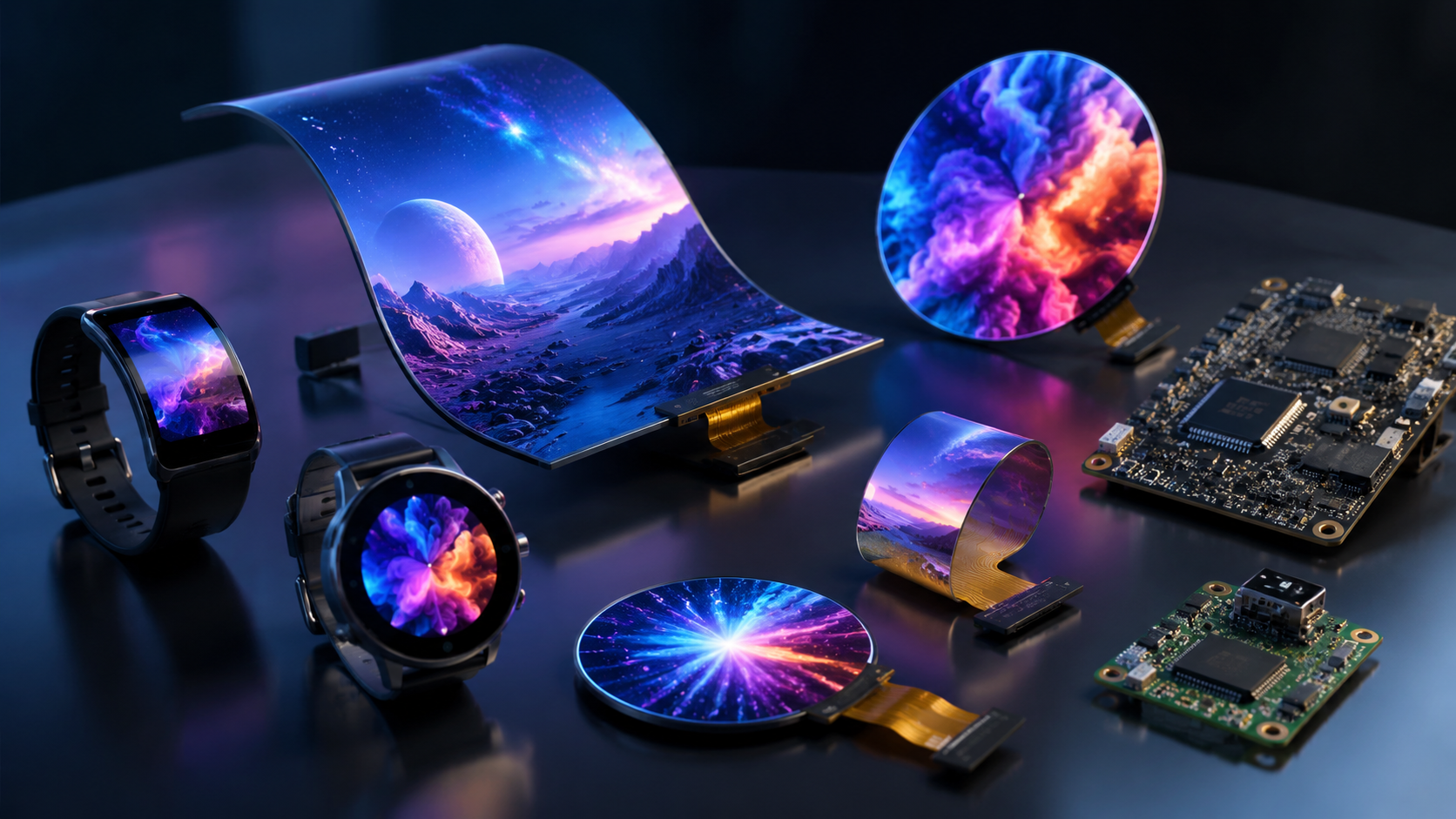 Custom Flexible AMOLED Displays | Wearables, Round Screens, Driver Board Solutions