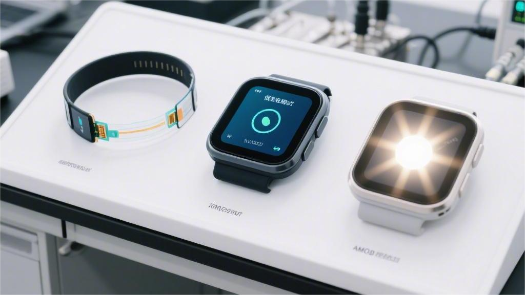 AMOLED Display Modules for Wearables | Bend Radius, Power Savings & Sunlight Visibility