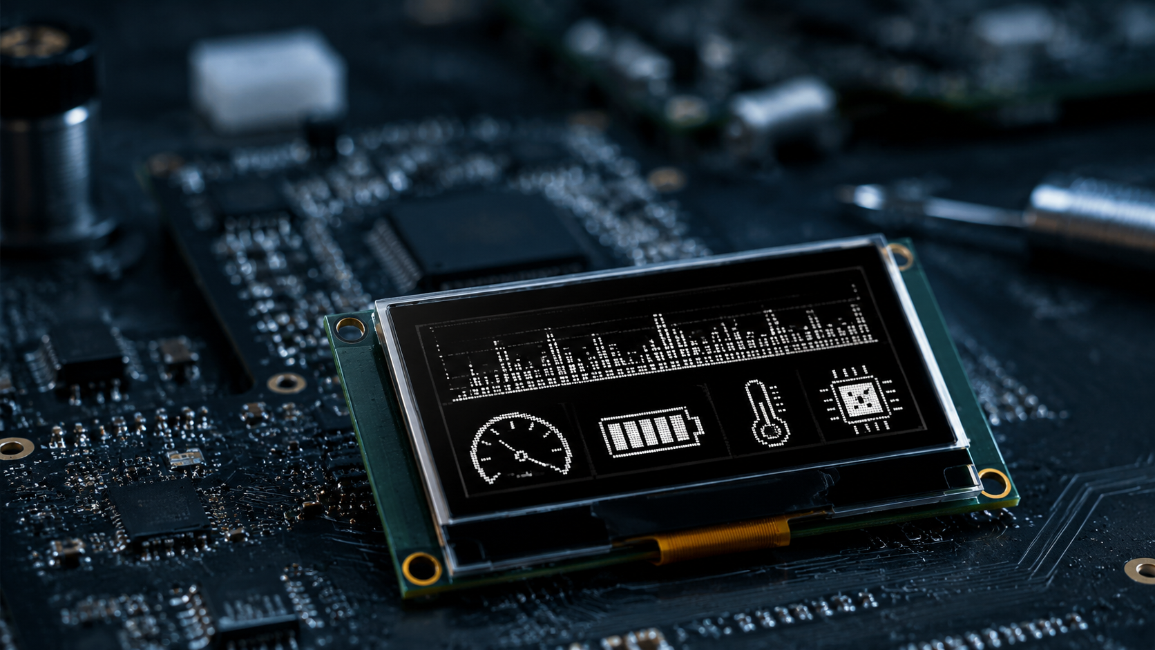 PMOLED Displays for Embedded Systems | Low Power, Monochrome Graphics, Custom Module Manufacturer
