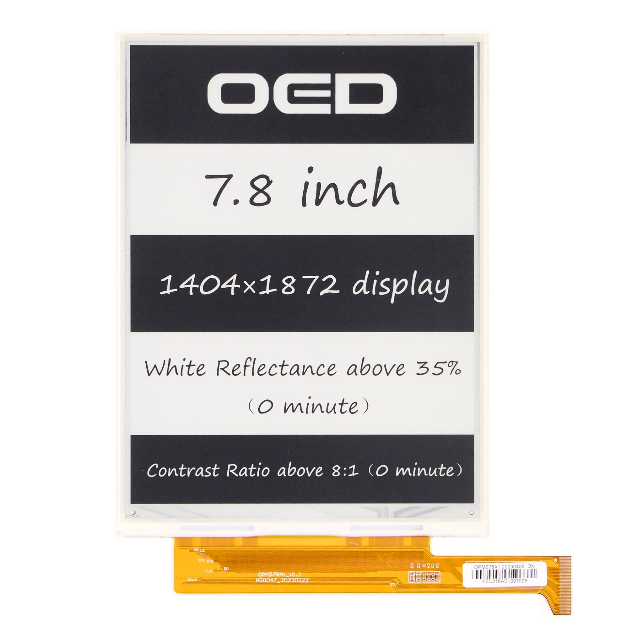 7.8" ePaper Display 1404×1872 - FPC