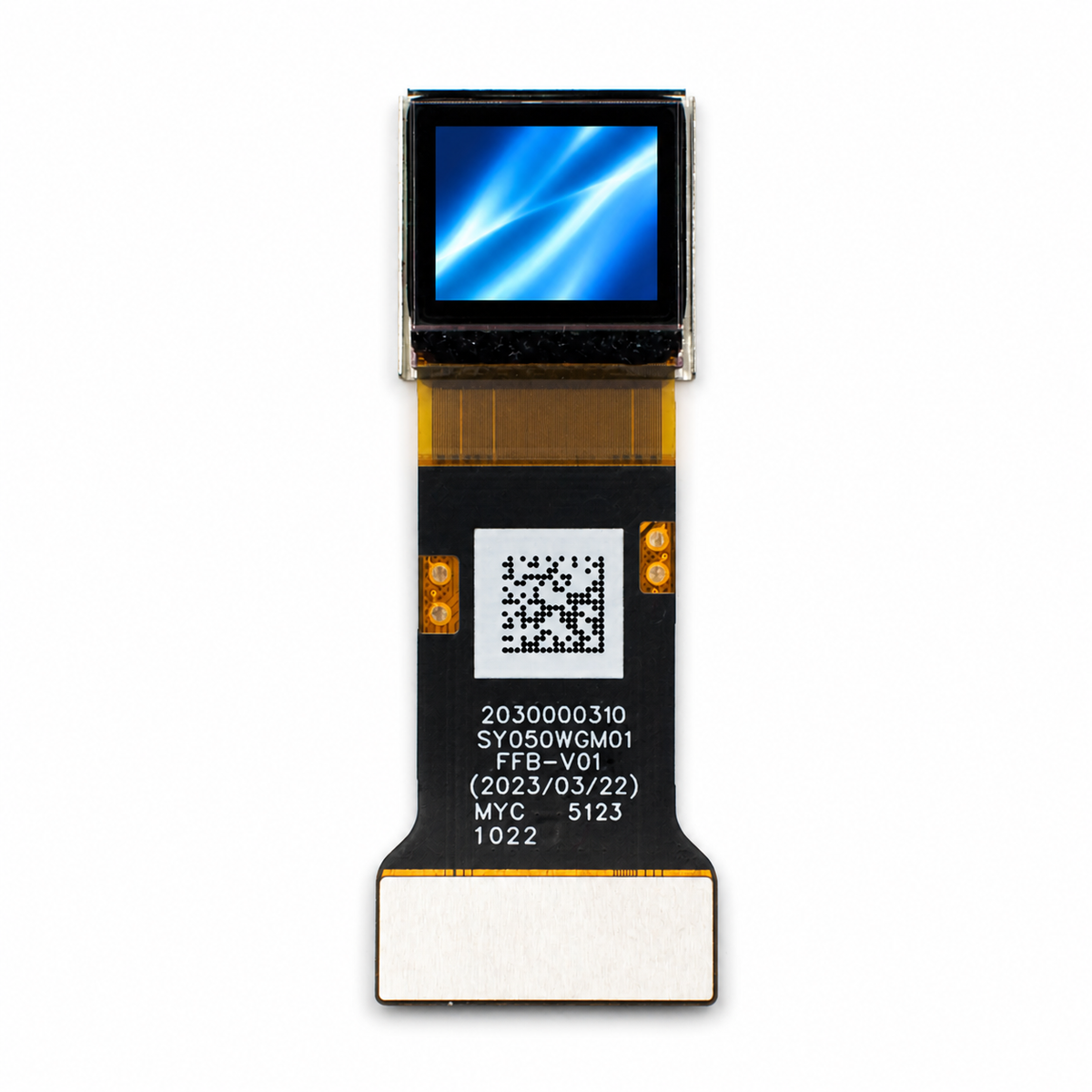 0.5-inch Micro OLED display 1600x1200 powered-on front view