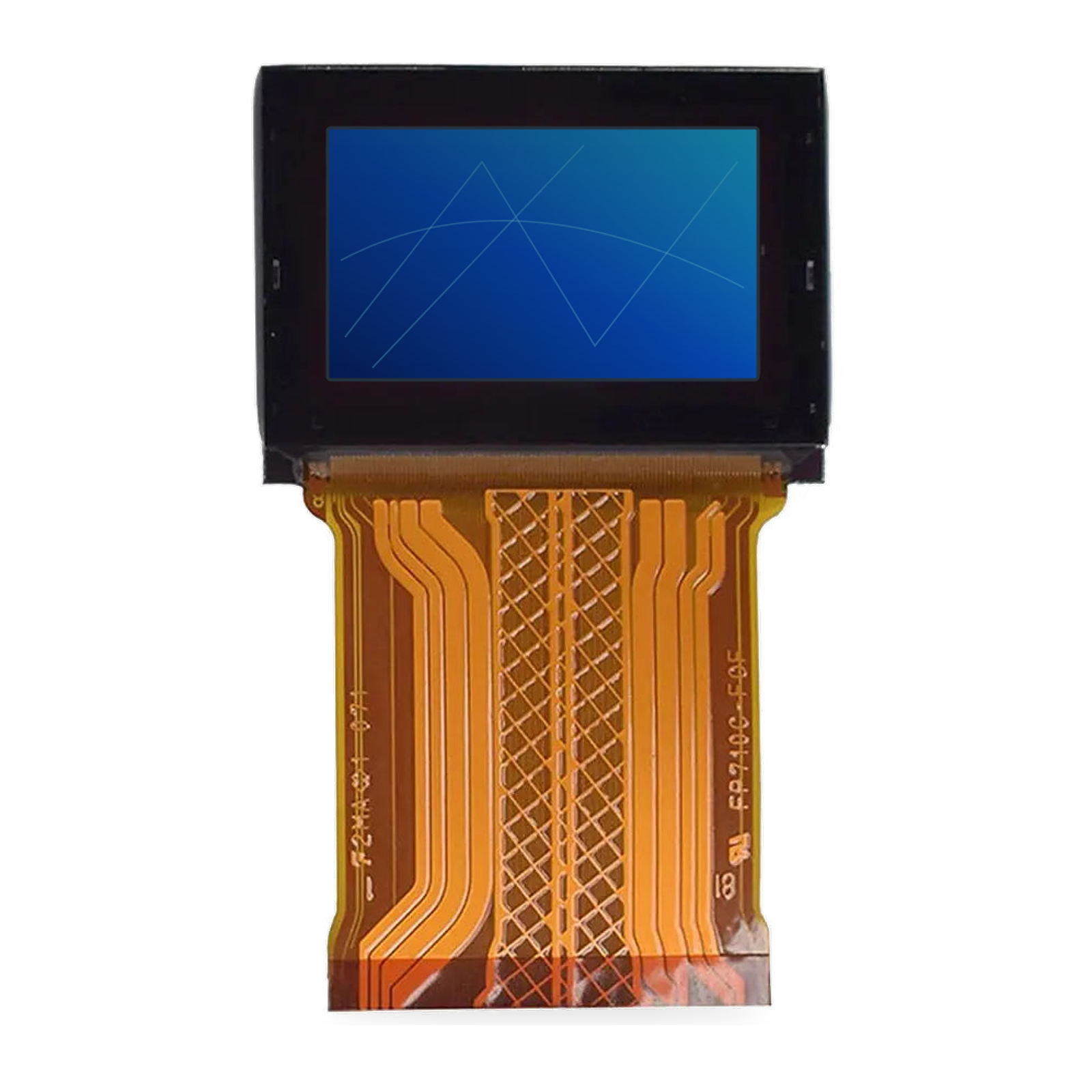 0.7-inch Micro OLED display module 1920x1080 powered on, front view