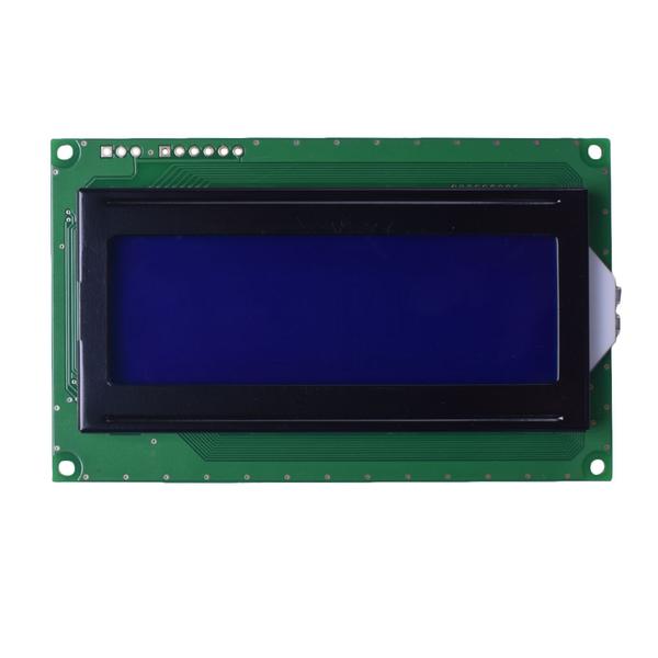Blue 20x4 Character LCD with STN Transflective technology and MCU, RS232, I2C, SPI interfaces