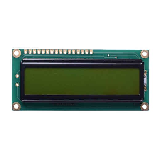 16x2 character LCD module with STN transflective technology and SPI, I2C interfaces