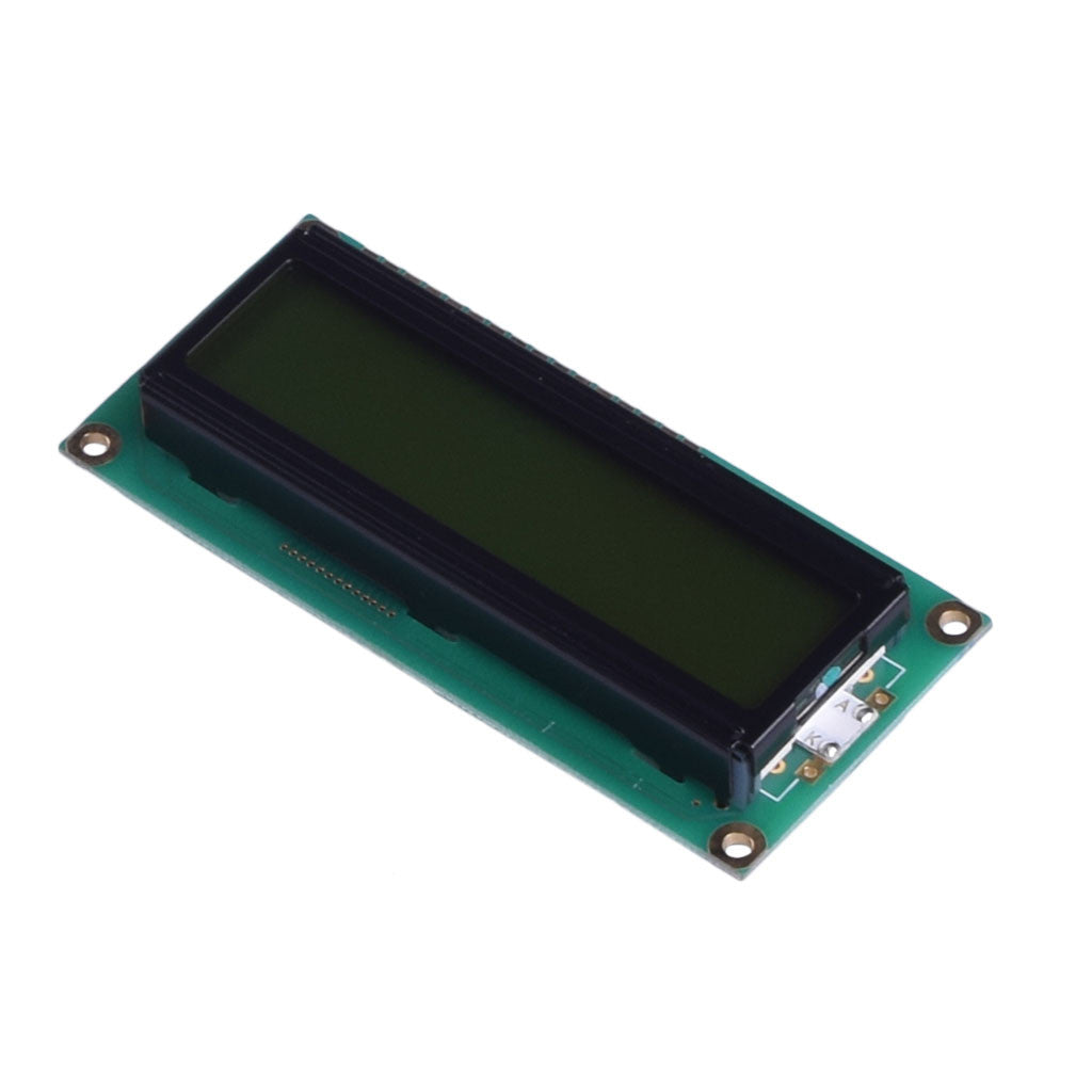 DisplayModule 16x2 Yellow Green Character LCD - SPI,I2C