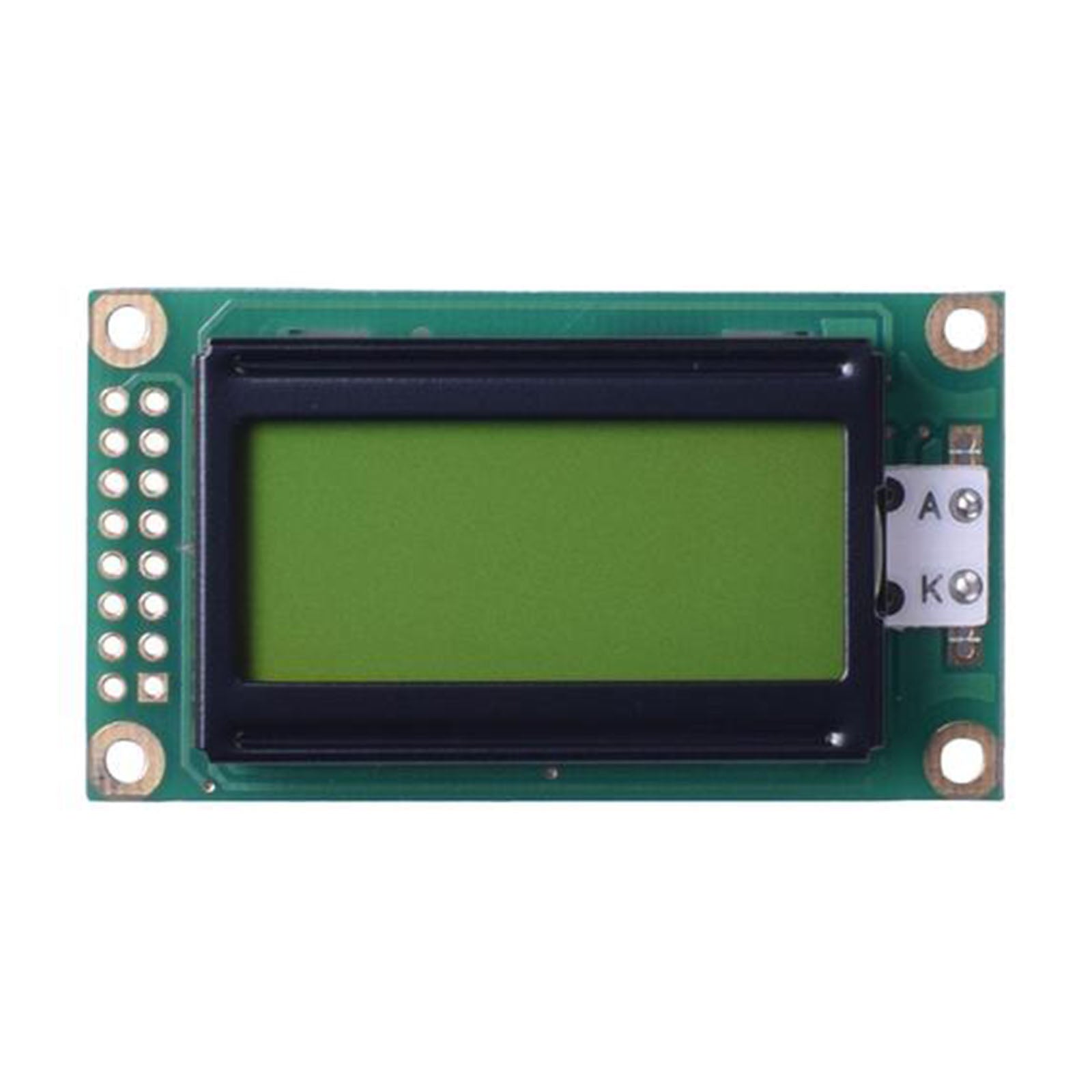 green 8x2 character LCD display module
