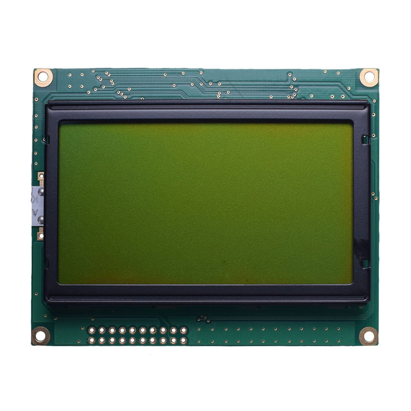 Monochrome green 128x64 LCD 3.24 inch graphic display with MCU interface