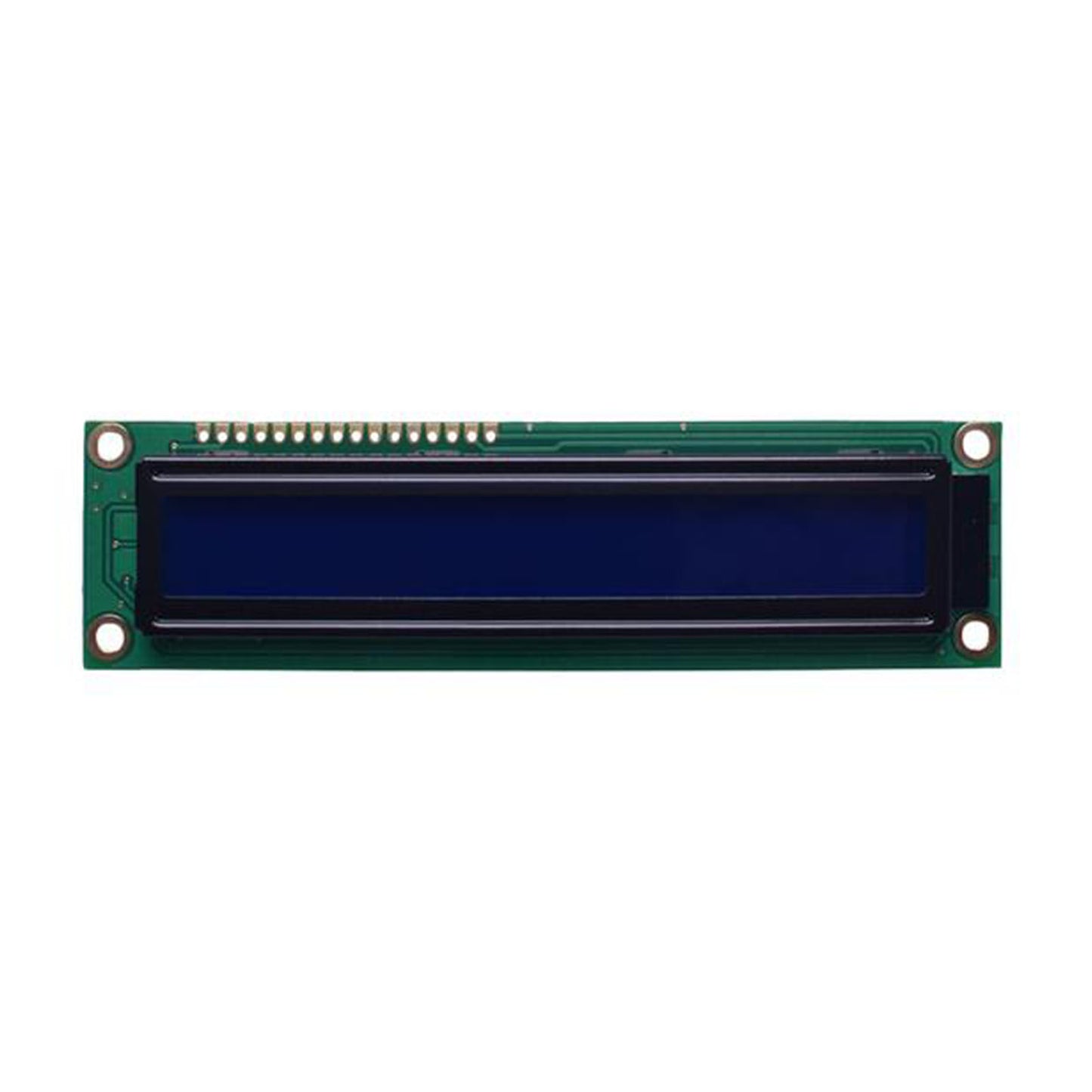front of large 16 characters single line blue LCD module