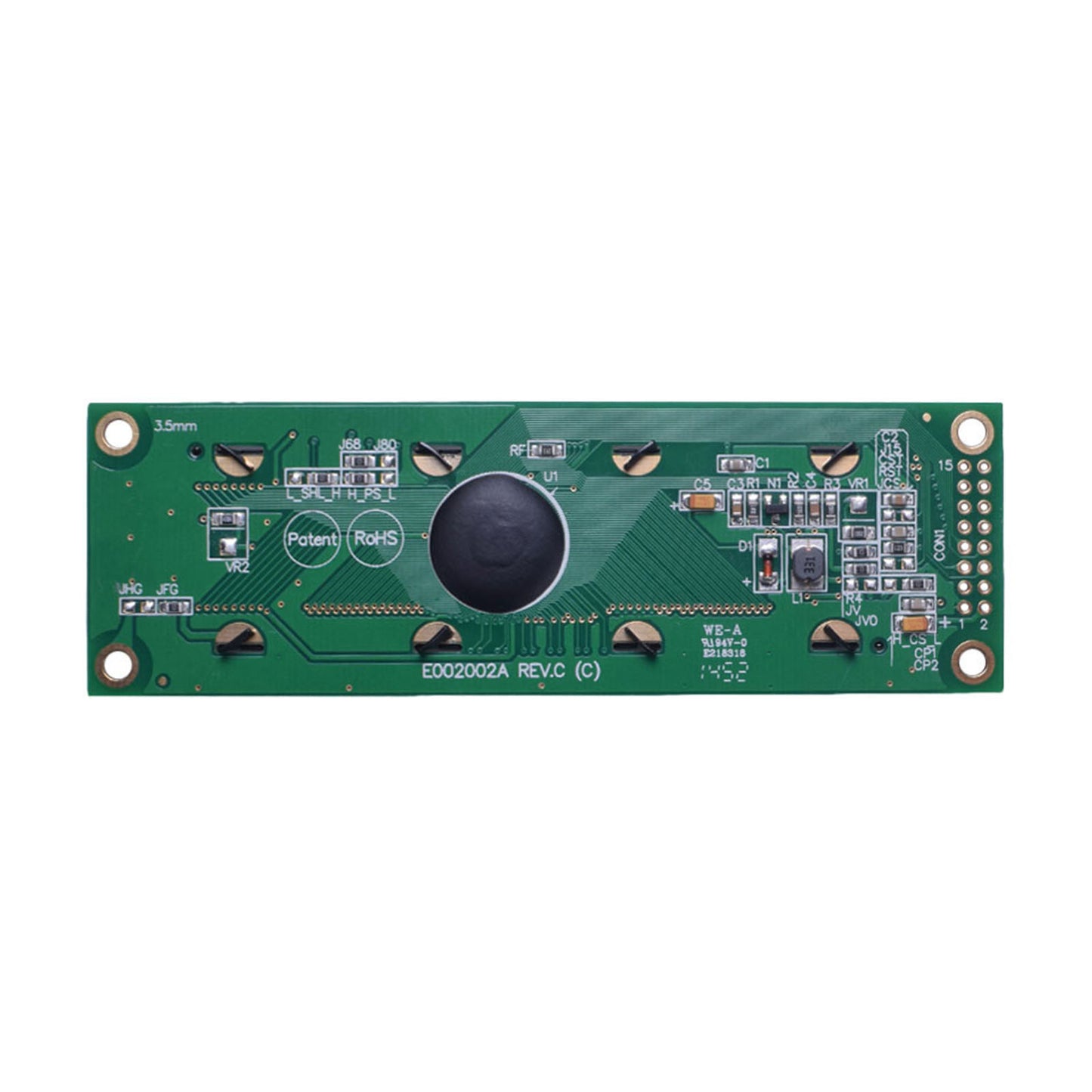 DisplayModule 20x2 Monochrome Character OLED - MCU, SPI, I2C