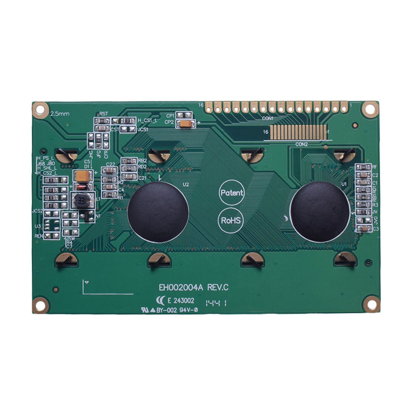 DisplayModule 20x4 Monochrome Character OLED - MCU, SPI, I2C