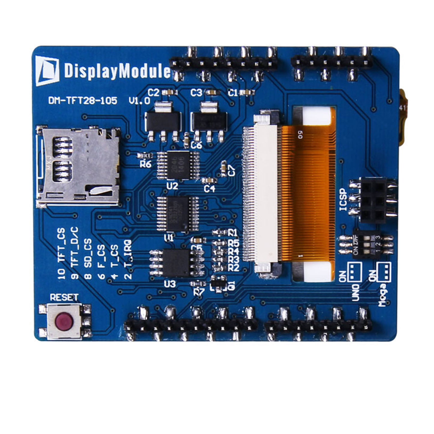 DisplayModule 2.8" 240x320 TFT LCD Display Module With Resistive Touch For Arduino And mbed - SPI, 4MB Flash