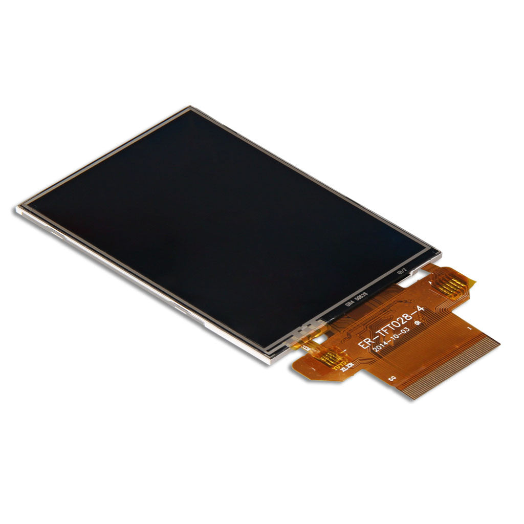 Top view of 2.8 inch TFT Display Panel with ILI9341 driver and 240x320 resolution, featuring resistive touch capability