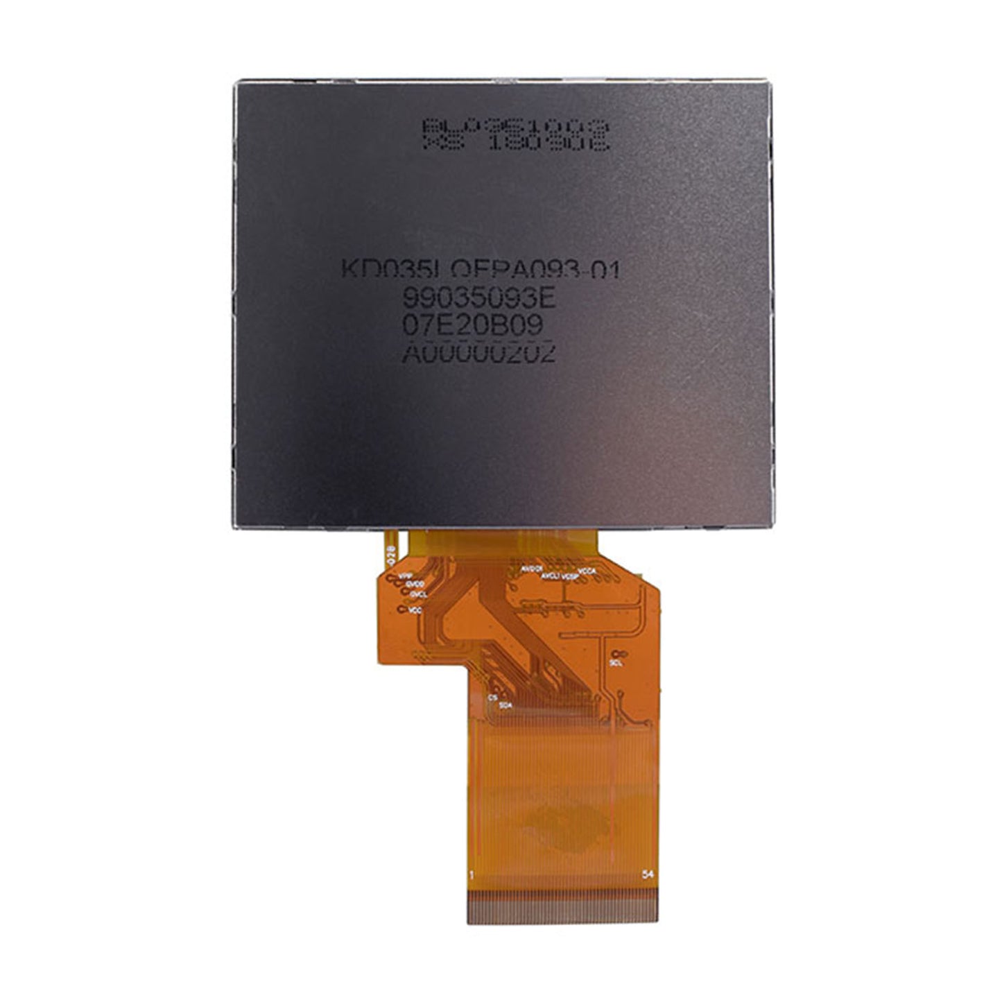 back of 3.5-inch high brightness IPS display with 320x240 resolution and 920 nits brightness