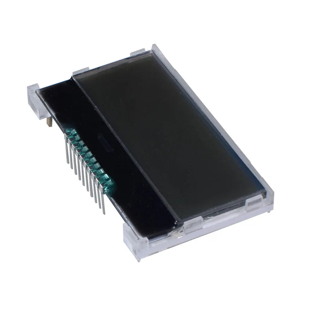 top view of 16x2 character gray COG LCD module