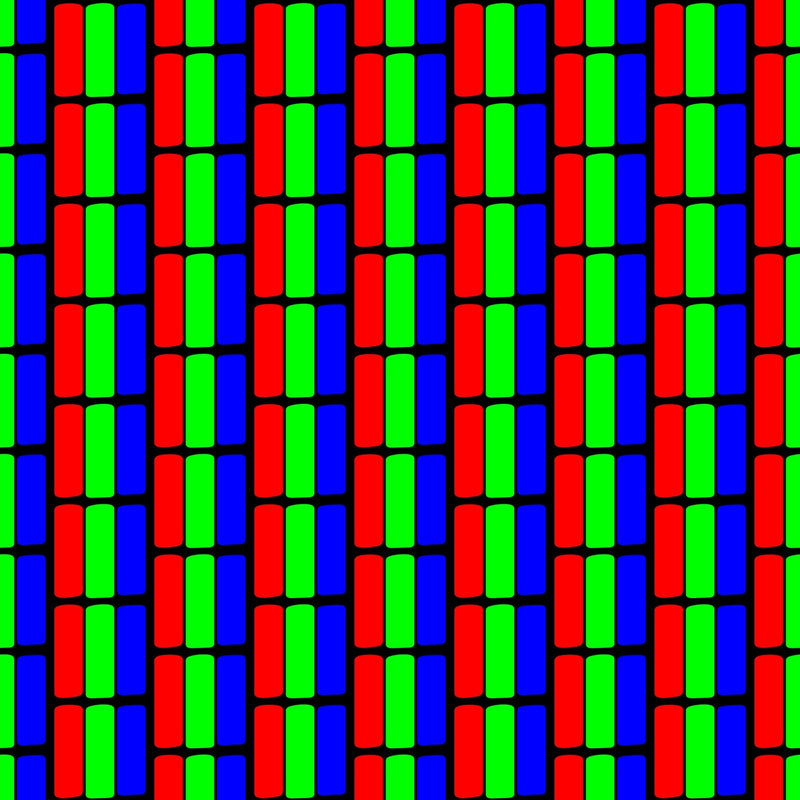 Pixel Arrangement in LCD Displays