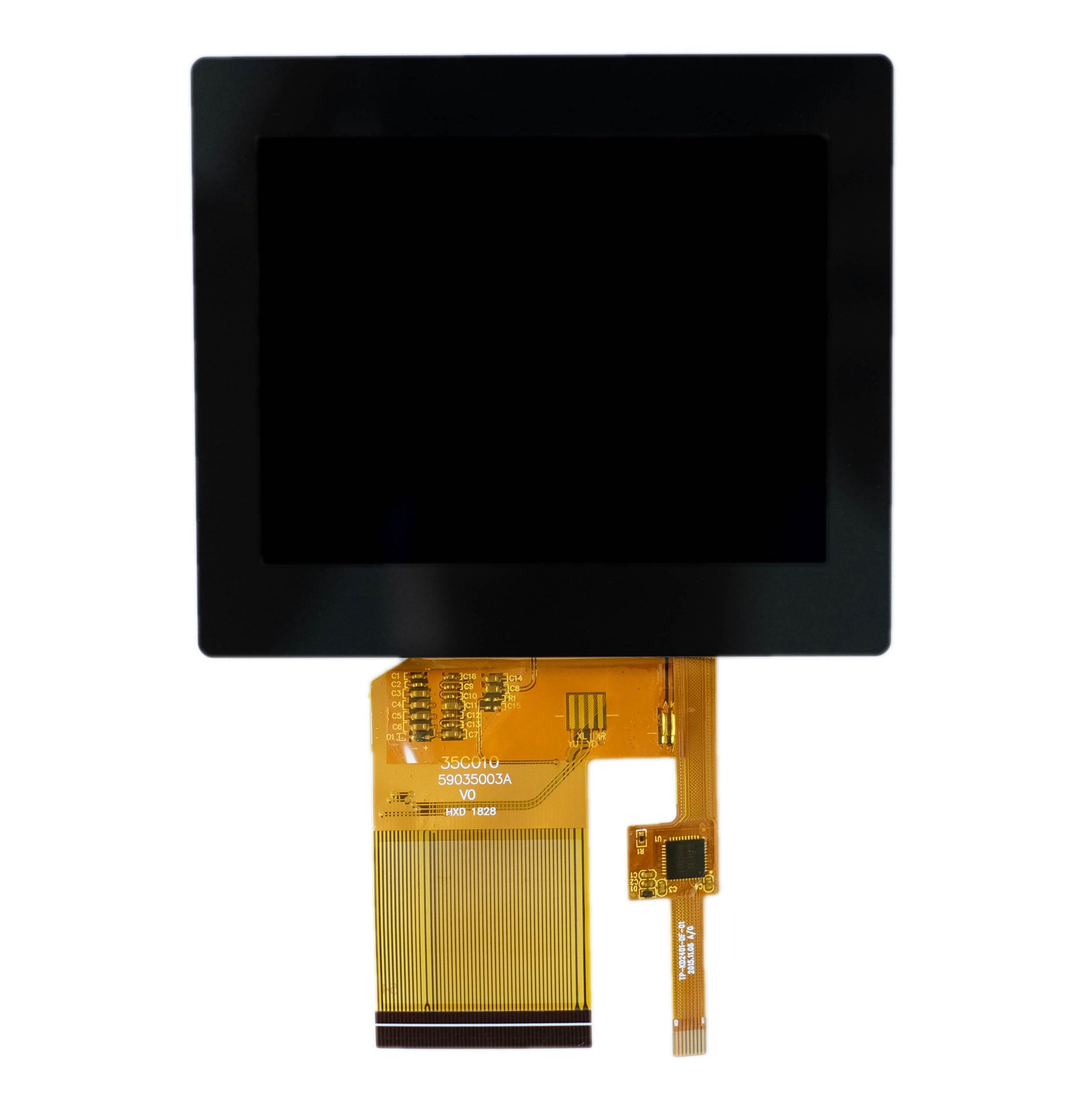 3.5-inch TFT display panel with 320x240 resolution, capacitive touch capability, and RGB interface