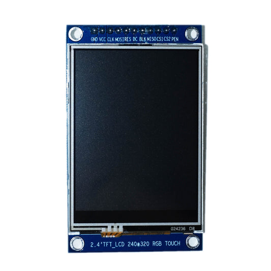 2.4 inch TFT Display Module with 240x320 resolution and resistive touch capability, utilizing SPI interface