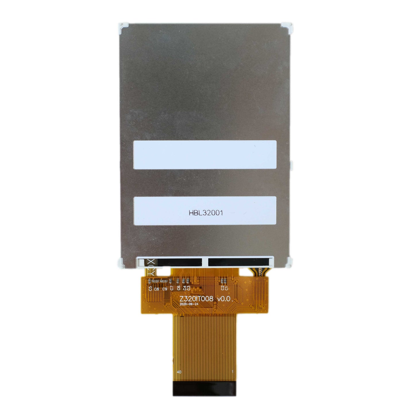 back of 3.2-inch 240x320 TFT display panel with SPI interface