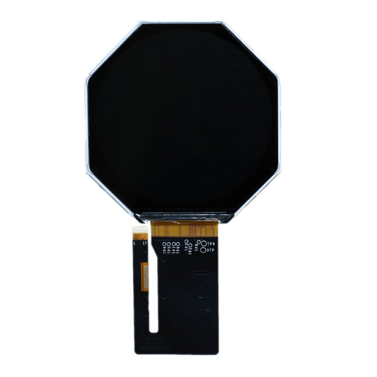 3.34-inch round TFT display panel with 320x320 resolution, 16M colors, 750 nits brightness, and MIPI interface