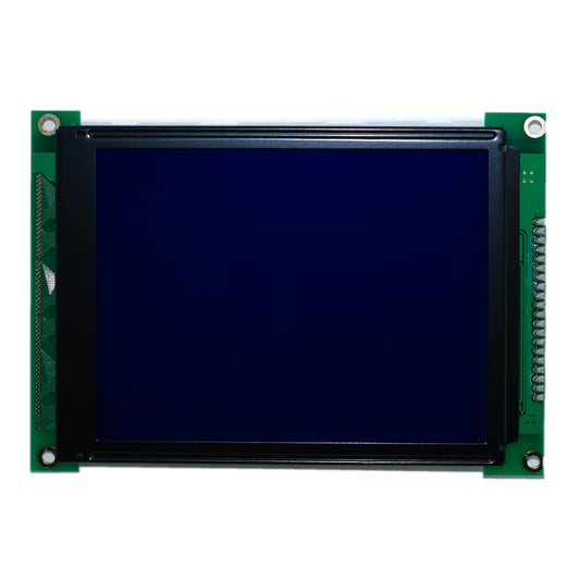 4.72-inch industrial blue graphic LCD module with a resolution of 320x240 pixels, interfaced with MCU