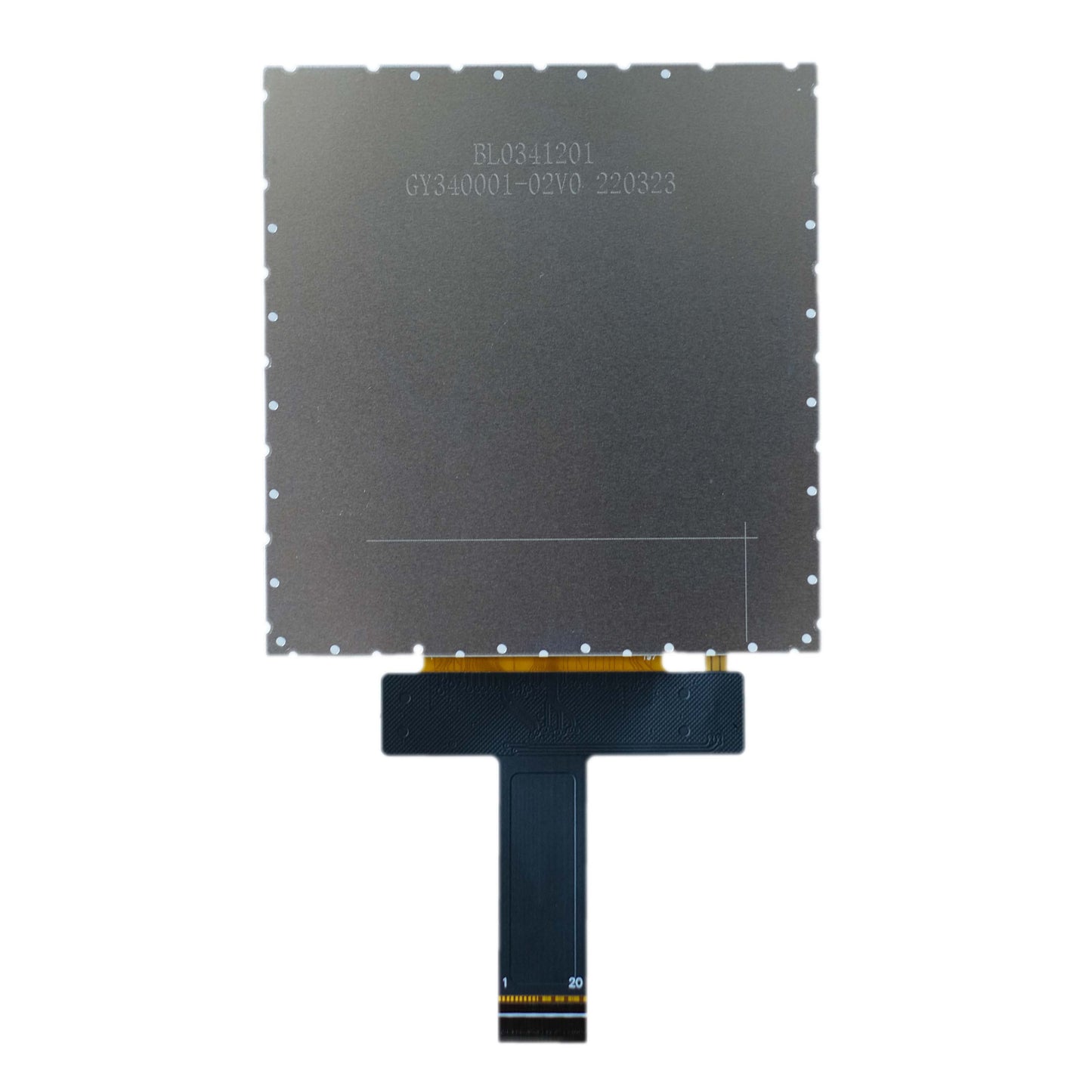 Back of 3.4-inch 480x480 Transmissive TFT LCD Display Panel