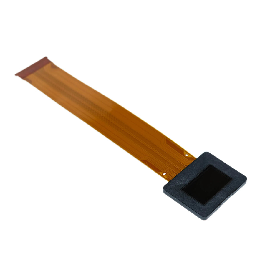Side view of a DisplayModule Micro OLED display panel showing the slim profile
