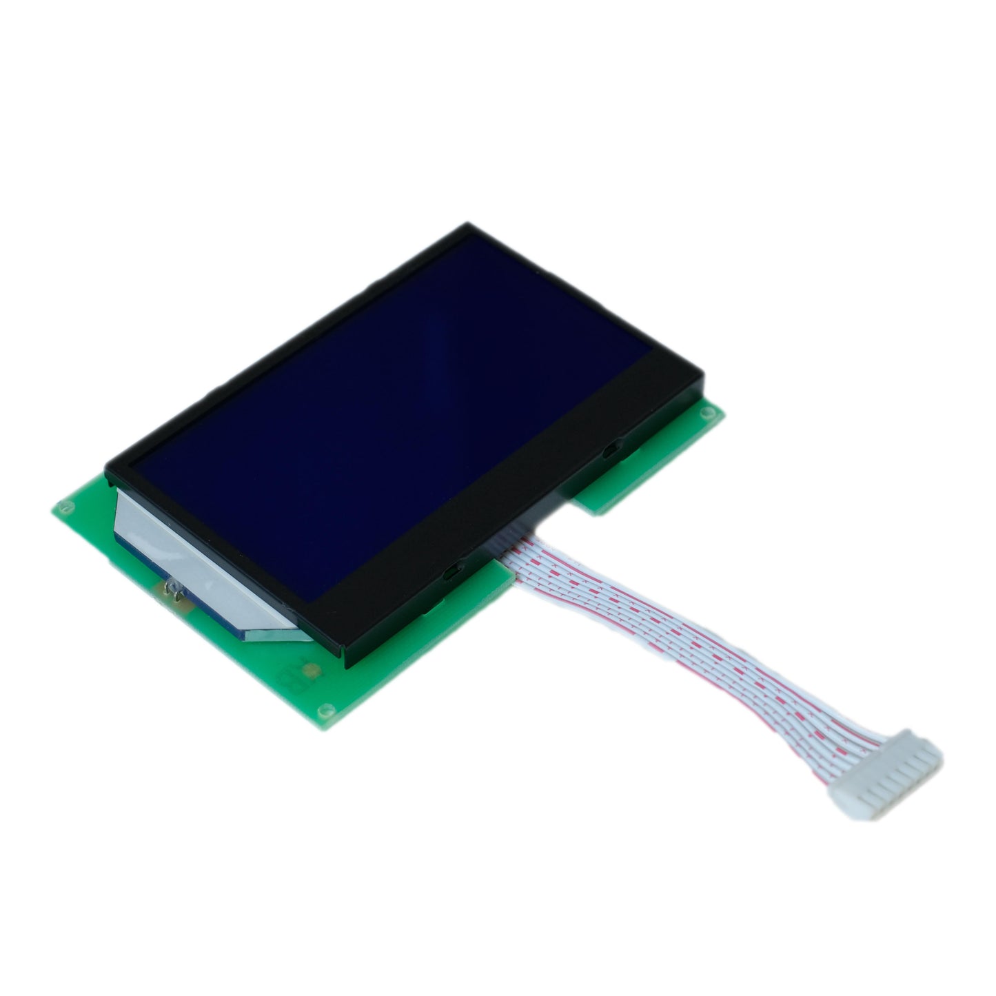 top view of 128x64 blue COG LCD 3.87 inch graphic display panel