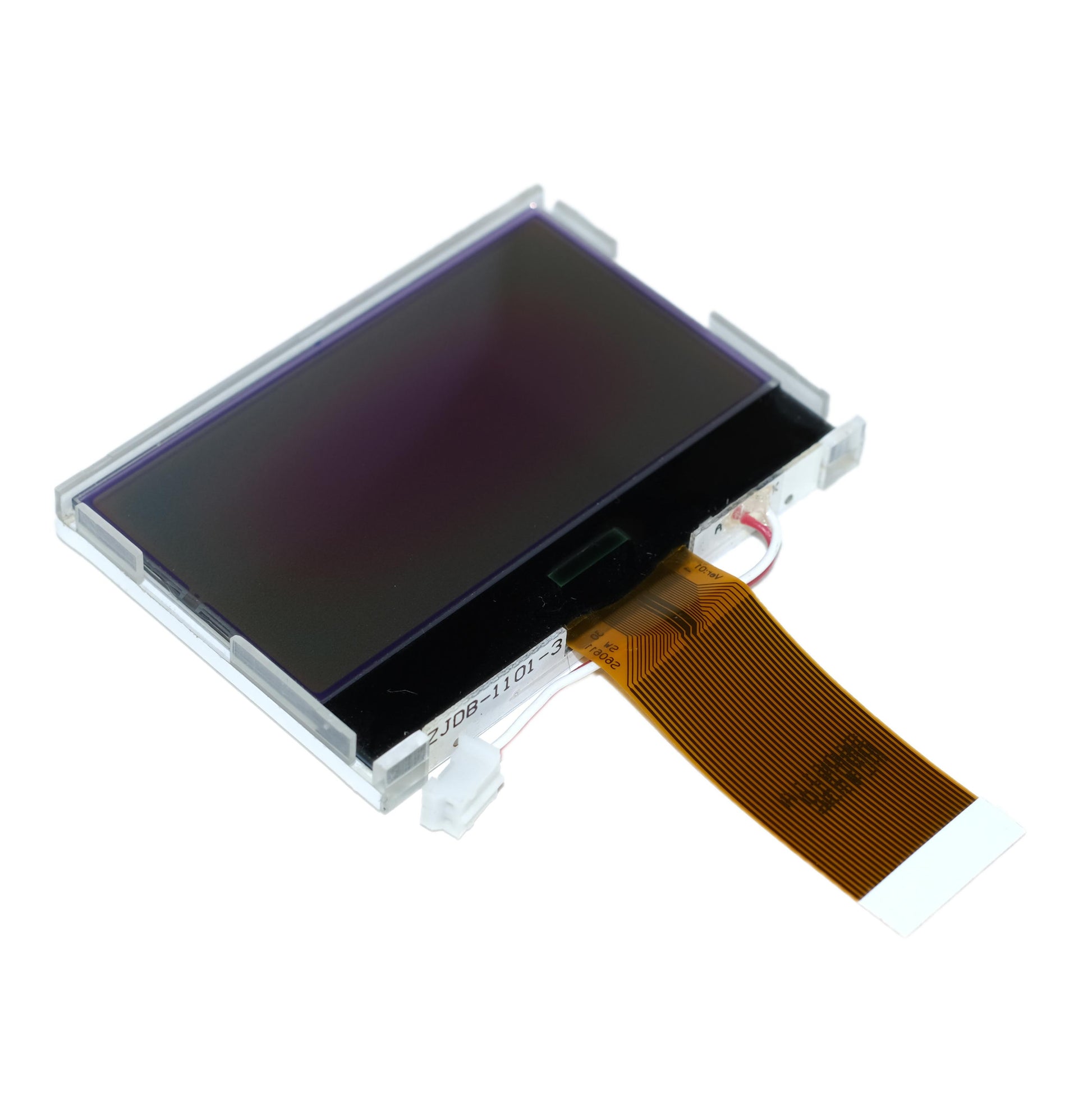 top view of grey 128x65 COG LCD 2.33 inch graphic display panel