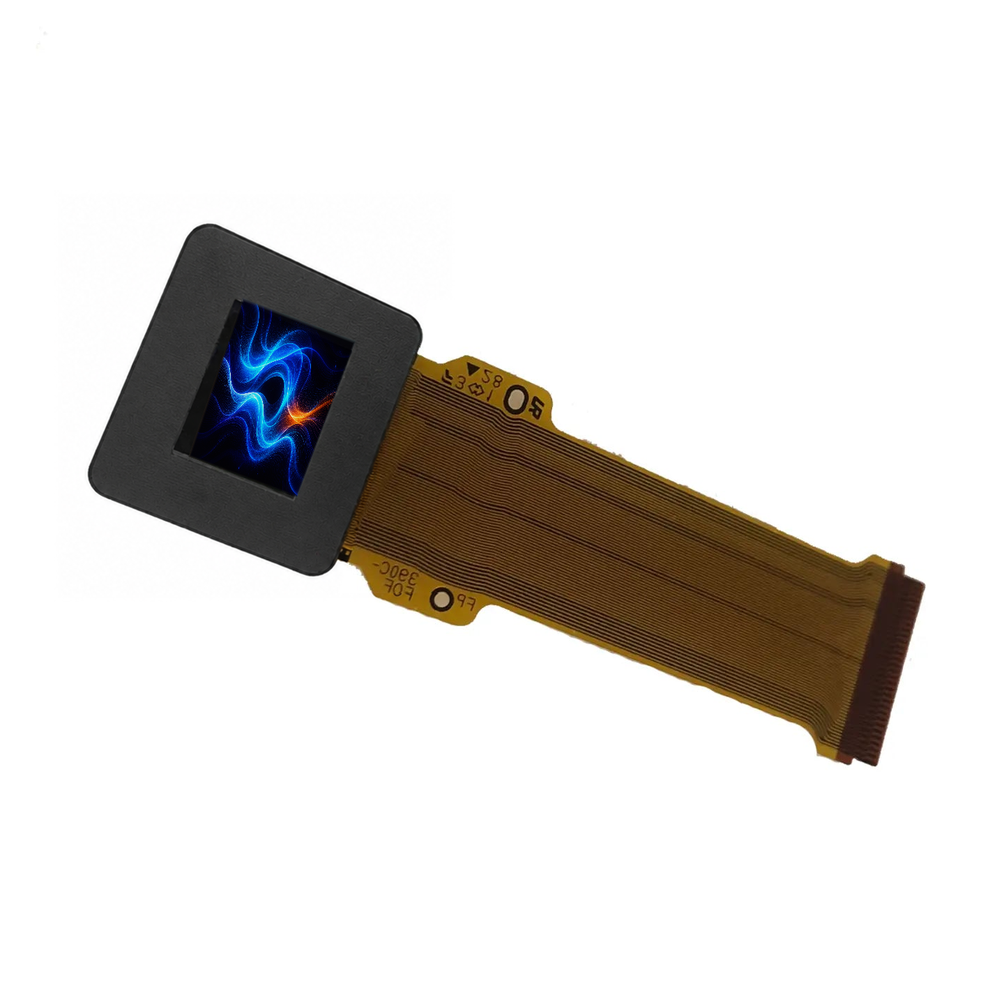 0.39-inch Micro OLED display 1024x768 RGB SPI powered-on front view