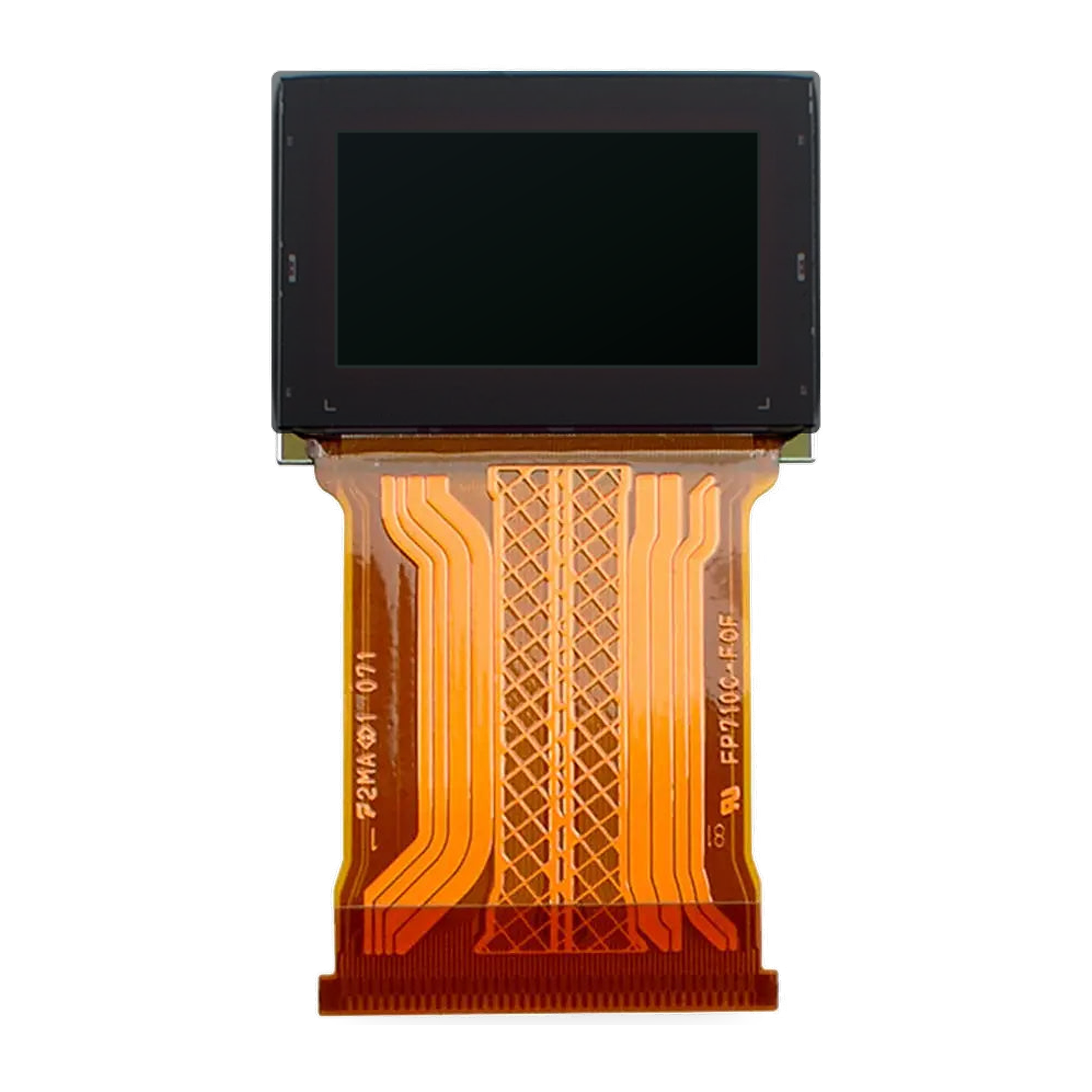 0.7-inch Micro OLED display module 1920x1080 powered off, front view