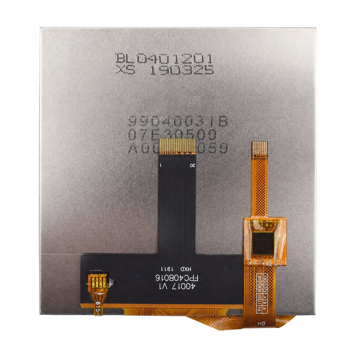 Back view of 4.0-inch 480x480 MIPI IPS touch display module