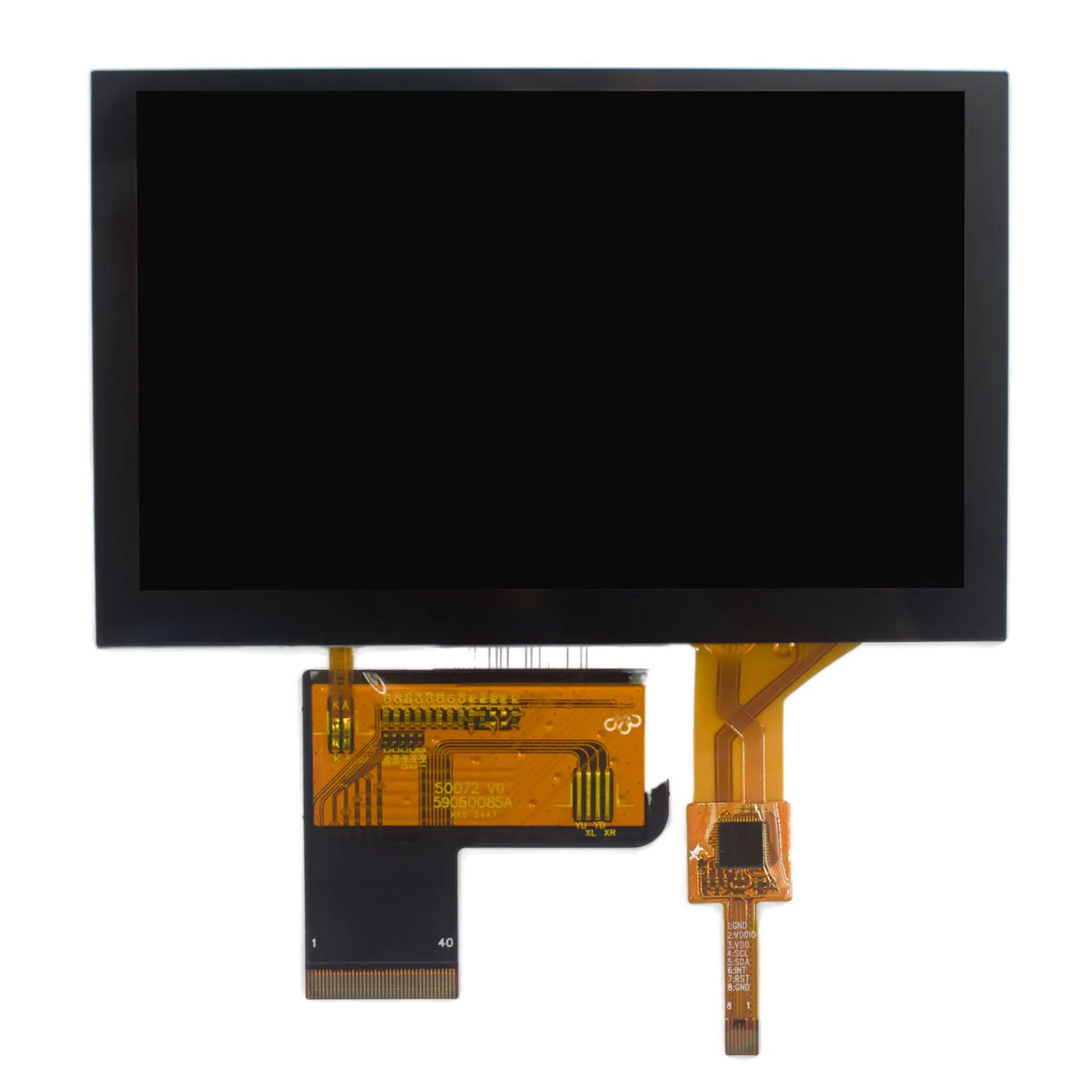 5.0" TFT LCD Display 800×480 – LVDS I2C Interface DisplayModule