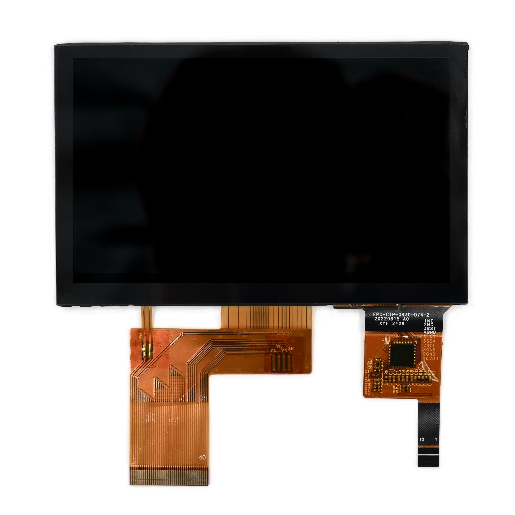 4.3" IPS TFT LCD Display 800×480 – 24-bit RGB Interface with ST7262 Driver