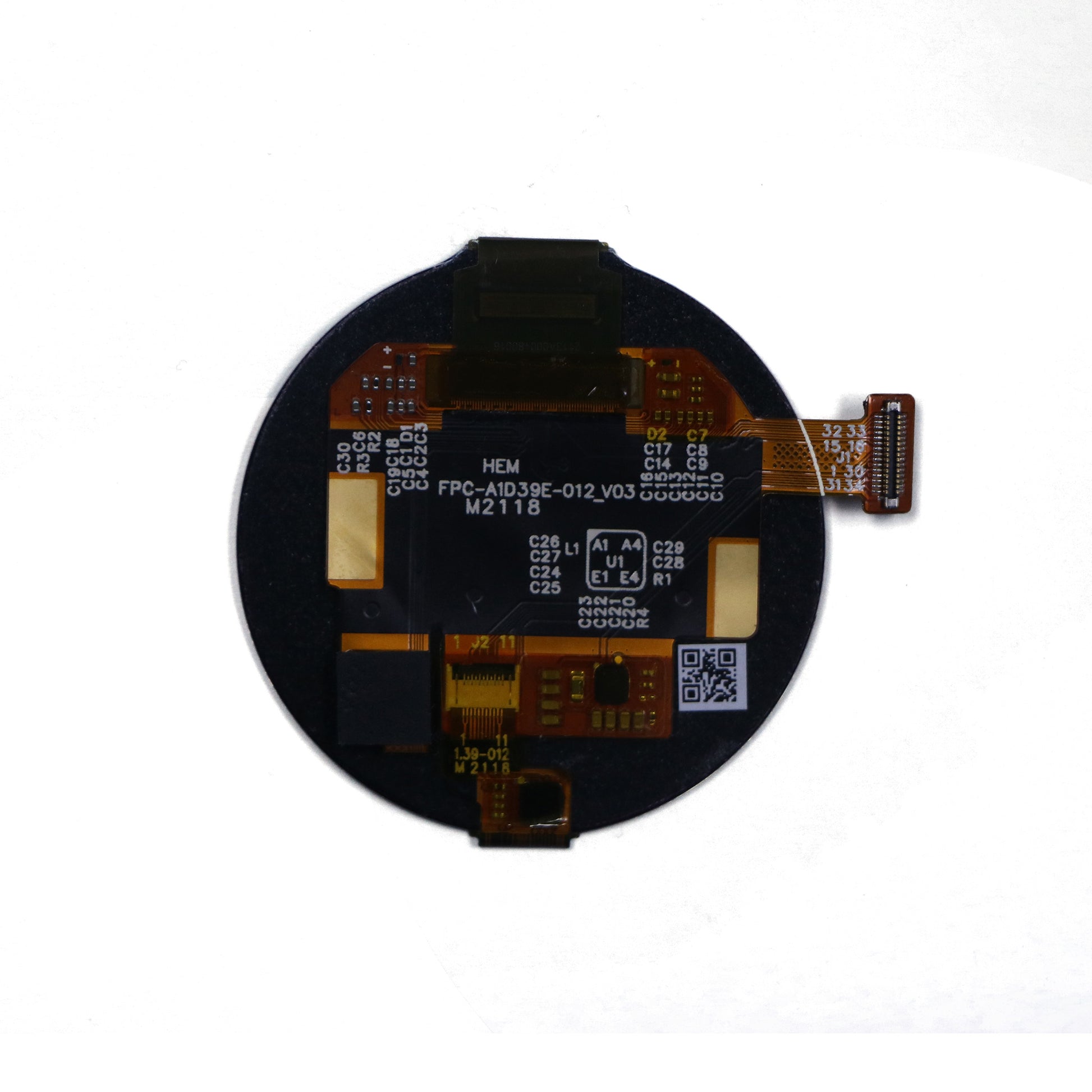 Back of 1.39-inch Round AMOLED Display, 454x454 resolution