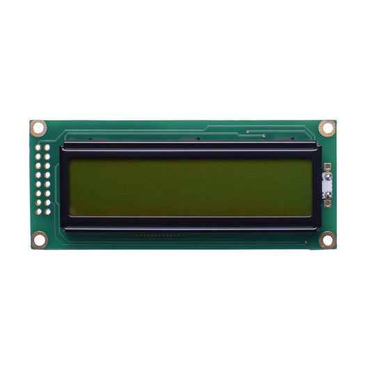 16x2 green character LCD module with STN transflective technology and MCU interface