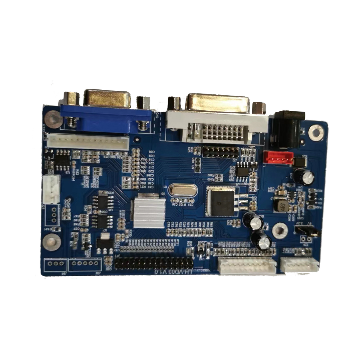 Adapter for converting VGA/DVI input to LVDS output for display connections