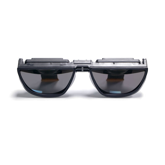 Binocular AR glasses with birdbath optical module, 1920x1080 resolution, and 47° field of view (FOV), connected via LVDS