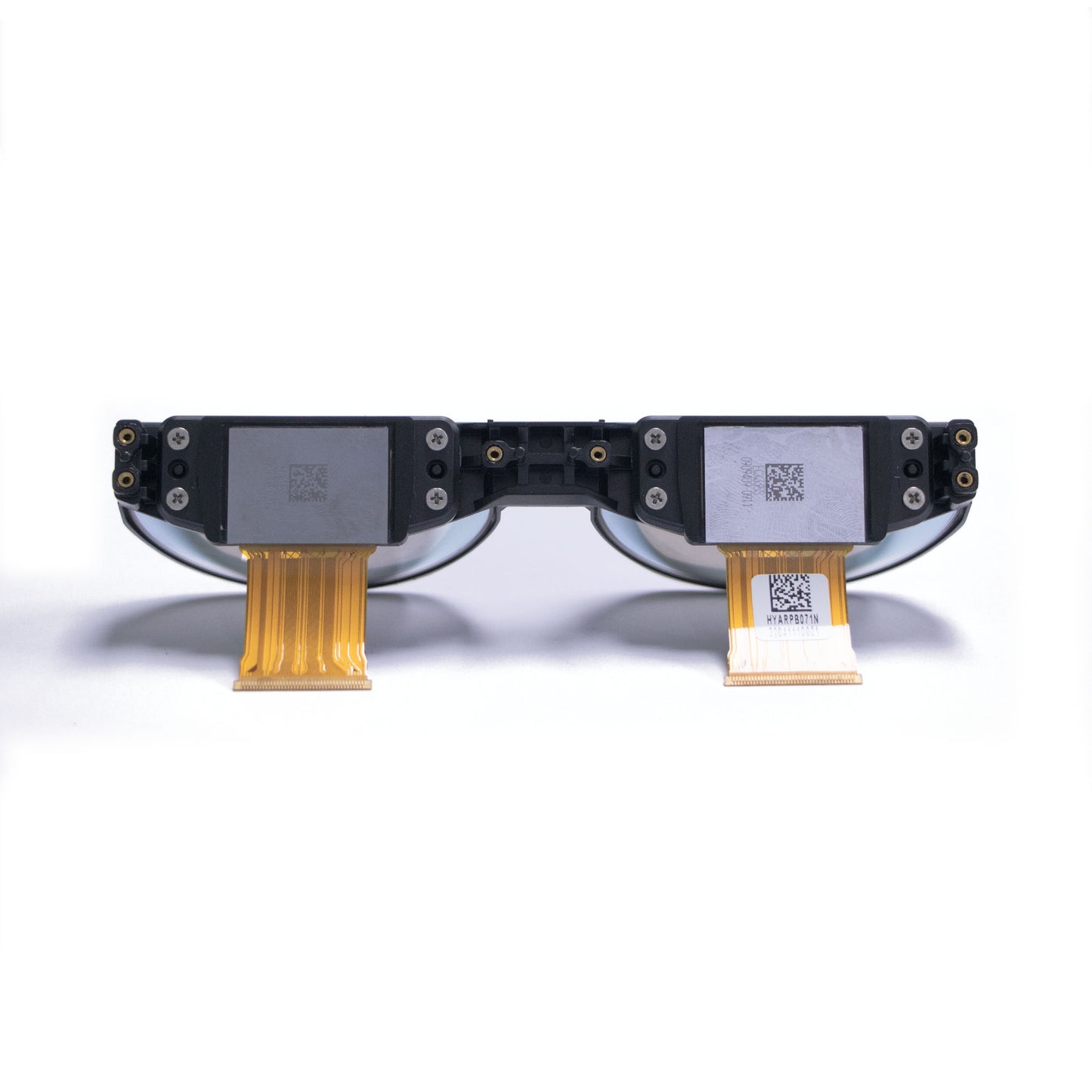 back of Binocular AR glasses with birdbath optical module