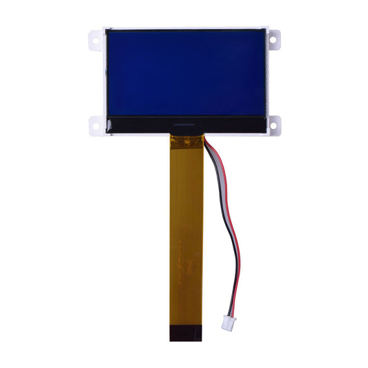 128x64 COG LCD 3.07 inch blue graphic display with MCU and SPI interfaces