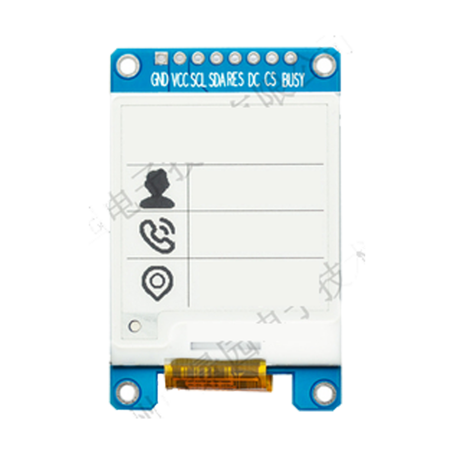 1.54-inch TFT Display Module, 200x200 resolution, All View, AMEPD technology, SPI interface