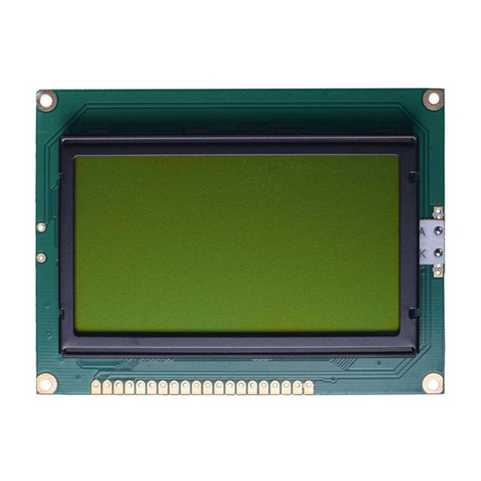 Large 128x64 LCD 3.24 inch graphic green display module with MCU interface