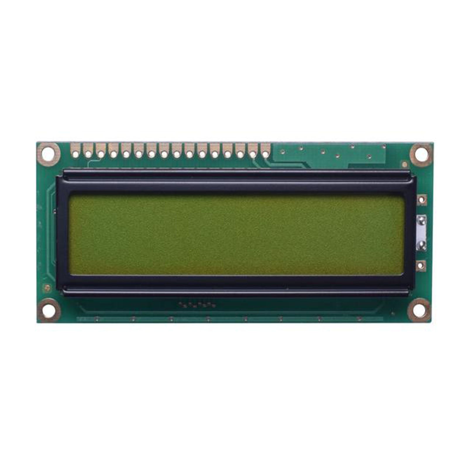 16 characters green LCD module with FSTN transflective technology and MCU interface