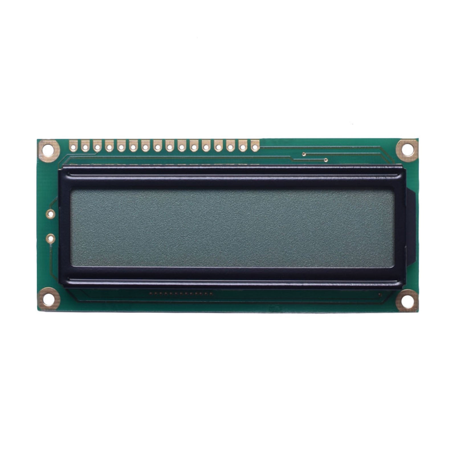 16x2 character LCD with FSTN transflective technology, Japanese/European font, and MCU interface