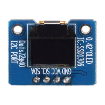0.42-inch OLED graphic display module with 72x40 resolution and I2C interface