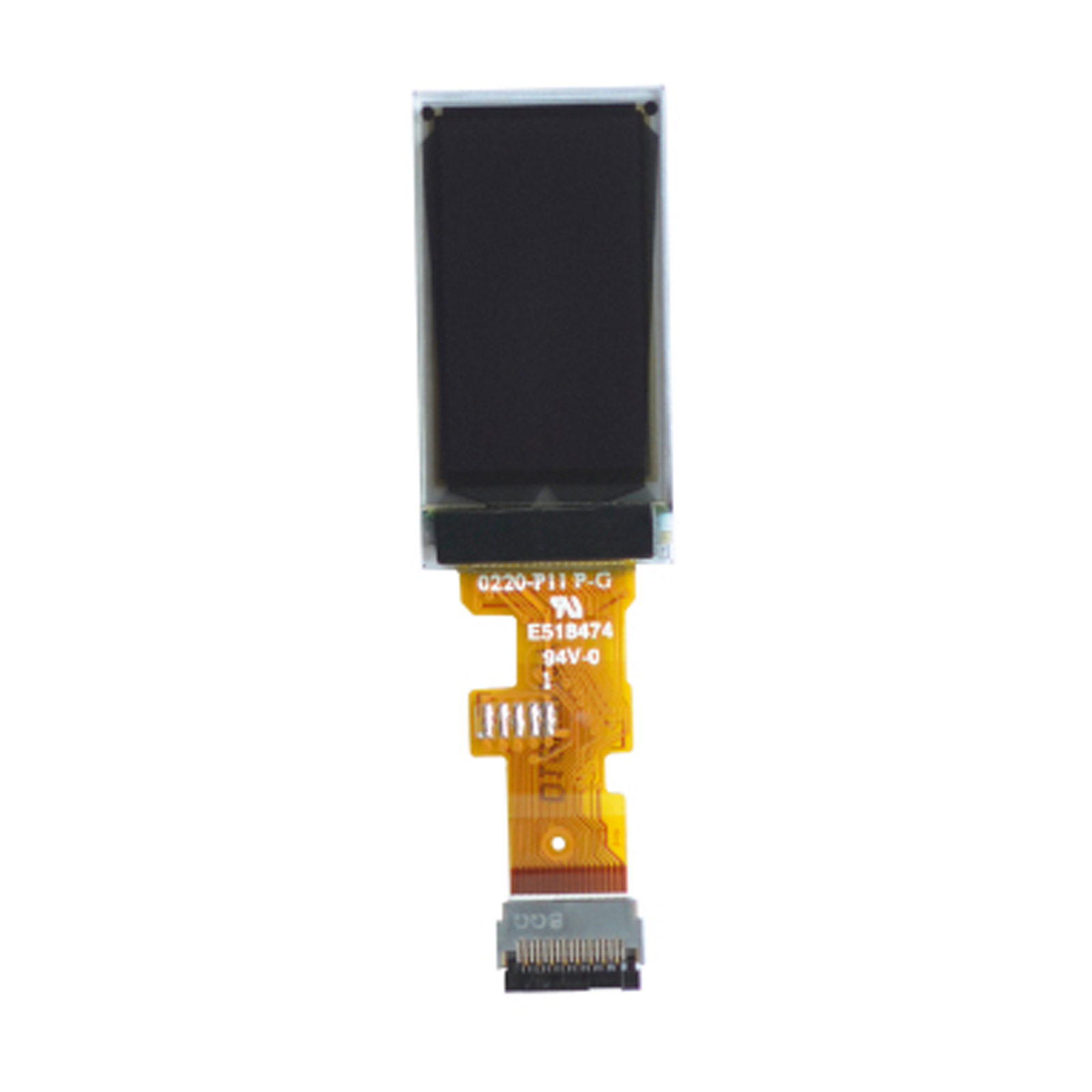 Front View of 0.72" OLED Graphics Display Panel