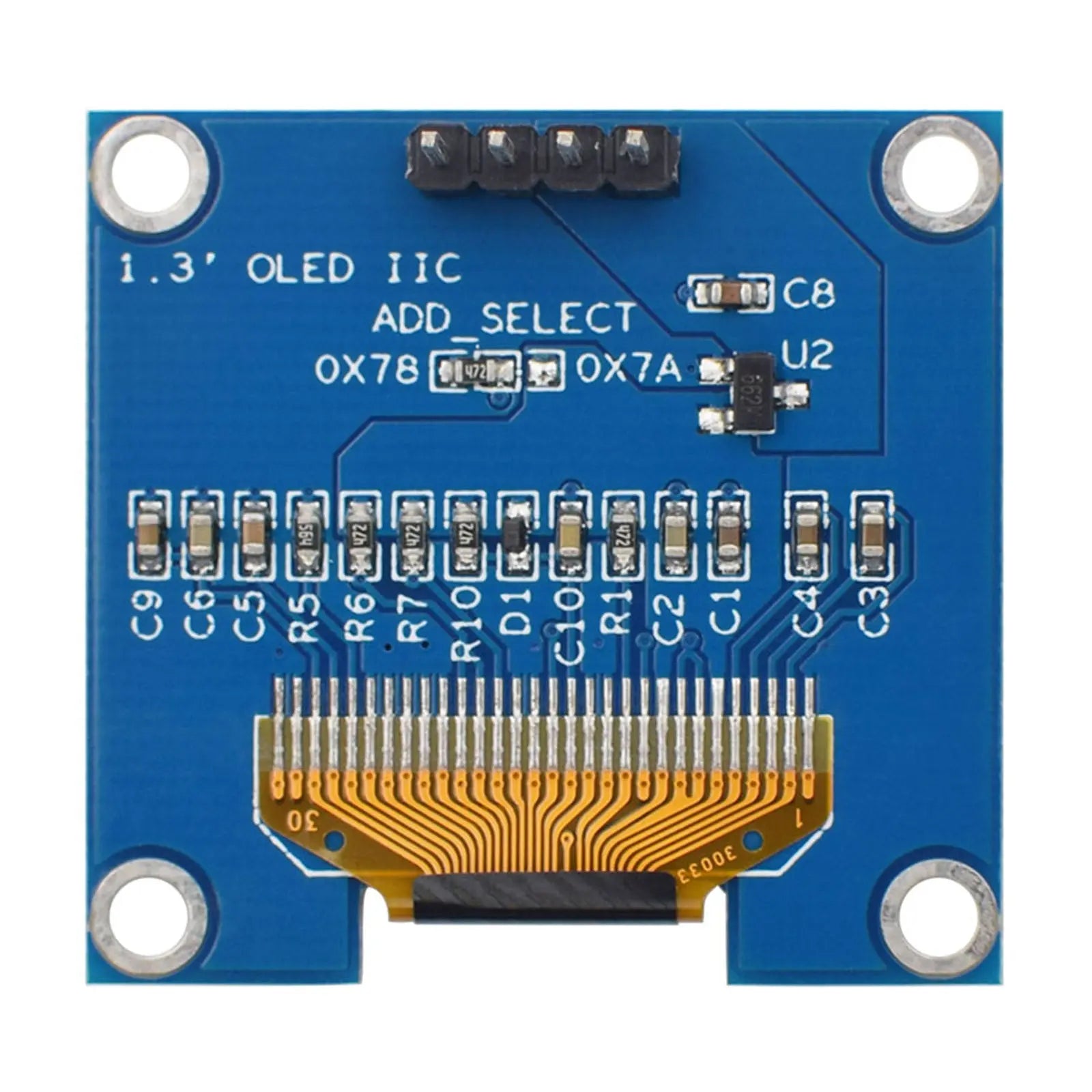128x64 Tiny OLED Display I2C Backpack – DisplayModule