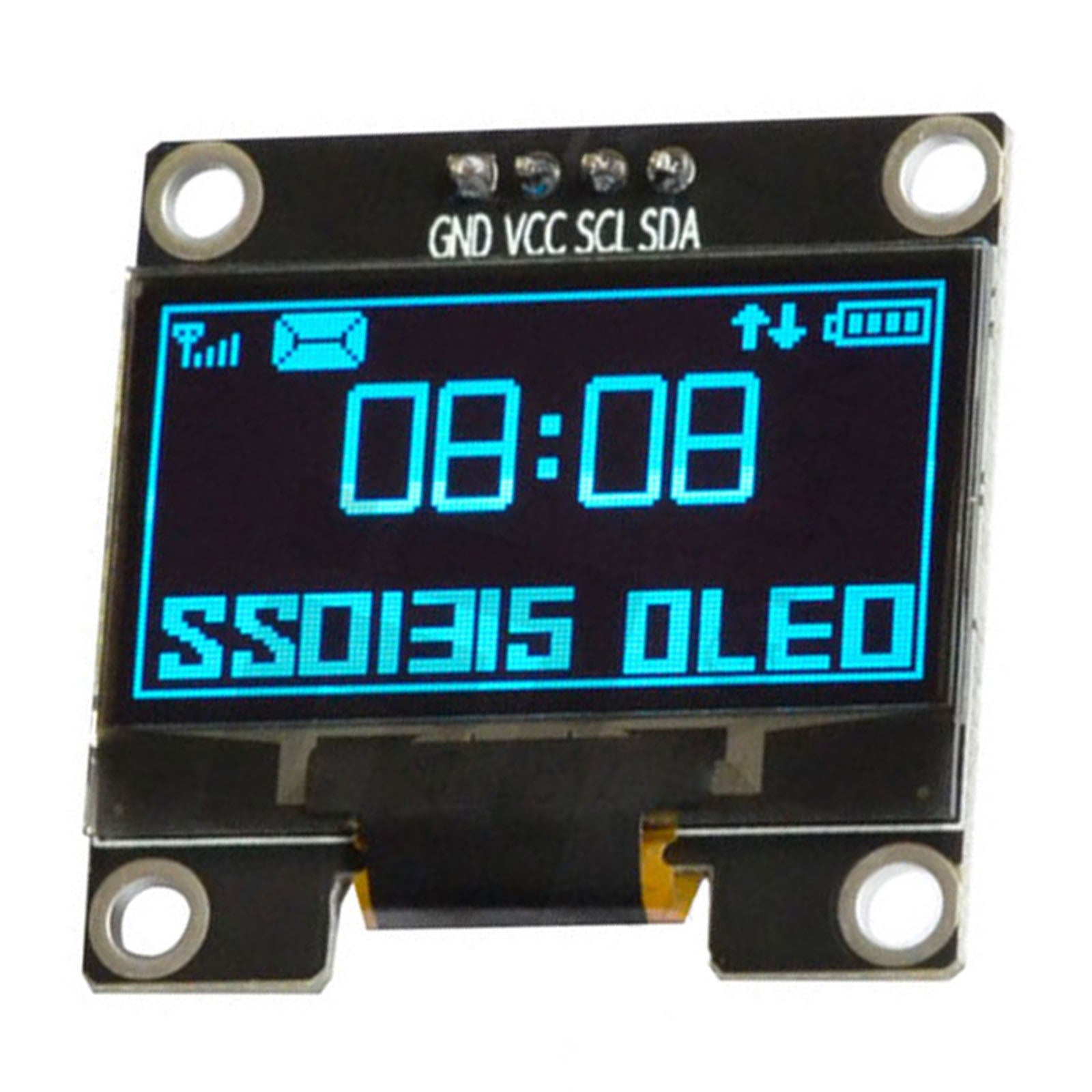 1.29-inch OLED Blue Graphic Display Module with 128x64 resolution